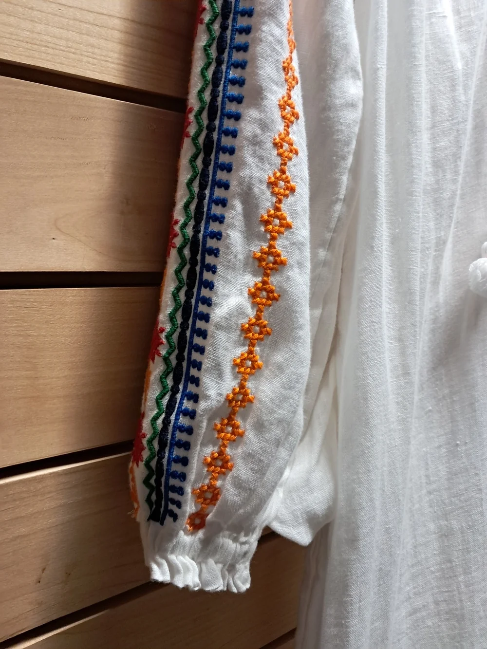 Tory Burch Embroidered Linen Peasant Dress Size S